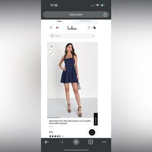 Elegant Navy Blue Dress